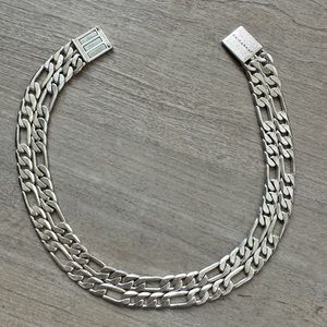 JENNY BIRD Double Carter Silver Choker Necklace
